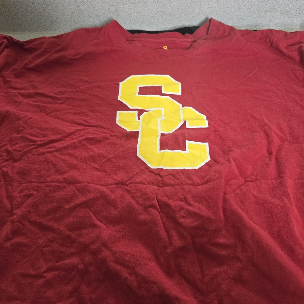 Bold Red Men's Tee with Yellow Graphic